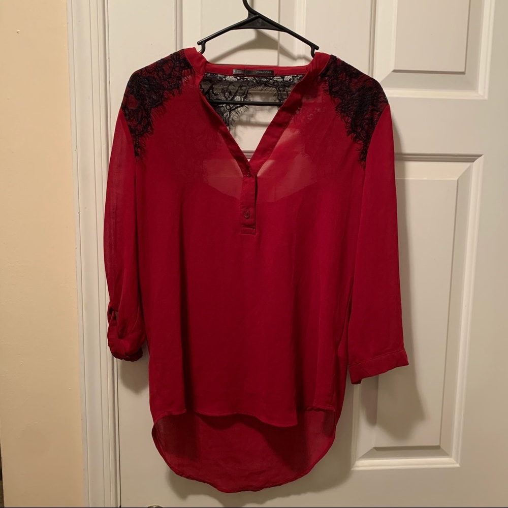Red blouse